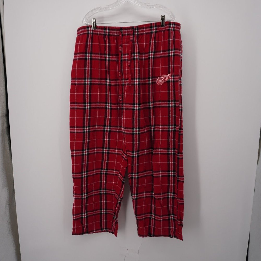 Concept Sports Men's RED WINGS Plaid Sleep Pants Size XXL